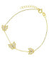 ფოტო #1 პროდუქტის Butterfly Anklet in 14K Gold Plated or Sterling Silver