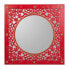 Wall mirror Alexandra House Living Red Glass Brass MDF Wood 1 x 84 x 84 cm