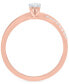 ფოტო #4 პროდუქტის Diamond Pear-Cut Swirl Solitaire Engagement Ring (1/4 ct. tw) in 14k Yellow or Rose Gold