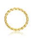 Sterling Silver 14K Gold Plated Chain Band Ring