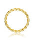 ფოტო #3 პროდუქტის Sterling Silver 14K Gold Plated Chain Band Ring