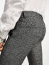 ASOS DESIGN wedding super skinny wool mix suit trousers in monochrome puppytooth