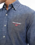 Фото #6 товара Polo Ralph Lauren Sport Capsule logo denim shirt classic oversized fit in dark indigo