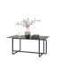 Modern Tempered Glass Tea Table Coffee Table, Table For Living Room, Black