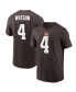 Фото #2 товара Men's Deshaun Watson Brown Cleveland Browns Player Name & Number T-shirt