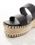 South Beach thong espadrille sandals in black