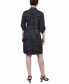 Фото #2 товара Petite Belted Roll Tab Zip Front Shirtdress