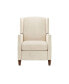 Wingback Fabric Push Back Recliner with Rivet Detailing