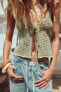 CROCHET TOP WITH TIED DETAIL