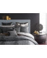 Фото #4 товара Home Moonscape Reversible Textured Jacquard Charcoal King Duvet Cover