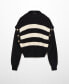 Фото #3 товара Women's Buttoned Striped Sweater
