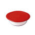 Круглая коробочка для завтраков с крышкой Ô Cuisine Cook&store Ocu Красный 2,3 L 27 x 24 x 8 cm Cтекло Силикон (6 штук)
