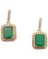 ფოტო #1 პროდუქტის Sapphire (2 ct. t.w.) & White Sapphire (1/3 ct. t.w.) Earrings in 14k Yellow Gold (Also Available in Emerald)
