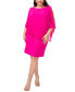Фото #1 товара Plus Size Embellished Chiffon-Overlay Dress