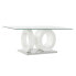 Фото #1 товара Кофейный столик DKD Home Decor Белый Прозрачный Деревянный Стеклянный Деревянный MDF 110 x 60 x 45 cm