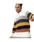 Men's Multicolor Contrast Panel Pullover Sweater