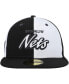 Фото #3 товара Men's Black, White Brooklyn Nets Griswold 59FIFTY Fitted Hat