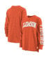 ფოტო #2 პროდუქტის Women's Orange Clemson Tigers Plus Size Two-Hit Canyon Long Sleeve T-shirt