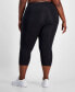 ფოტო #2 პროდუქტის Plus Size Identity Logo Capri Leggings