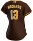 ფოტო #3 პროდუქტის Women's Manny Machado Brown San Diego Padres Road Replica Player Jersey