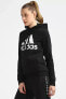 Фото #3 товара Толстовка спортивная Adidas GL0653 W BL FL HD Kadın Sweat Black/White