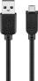 Wentronic USB 2.0 Hi-Speed Cable - black - 3 m - 3 m - Micro-USB B - USB A - USB 2.0 - 480 Mbit/s - Black