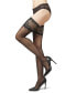 Фото #1 товара Women's Diamond Dot Feather Lace Top Thigh Highs