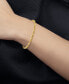 ფოტო #4 პროდუქტის Diamond Cut Rope, 7-1/2" Chain Bracelet (3-3/4mm) in 14k Gold, Made in Italy