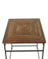 Фото #3 товара Metal Rustic Accent Table with Wood Top, 24" x 24" x 24"