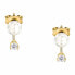 Decent gold-plated earrings Perla SAWM09