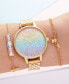 Women's Rainbow Gold-Tone Stainless Steel Bracelet Watch 34mm