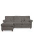 Фото #8 товара Lidia 82" Fabric 2-Pc. Reversible Chaise Sectional Sofa with Storage Ottoman, Created for Macy's