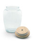 Фото #2 товара Canister Glass for Kitchen with Rubber Airtight Seal for Food Storage Grape Pattern Knob