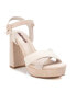 Фото #1 товара Women's Heeled Suede Sandals With Platform By Beige