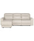 Фото #20 товара CLOSEOUT! Blairemoore 3-Pc. Leather Sofa with Power Chaise and 2 Power Recliners, Created for Macy's