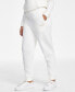 ფოტო #1 პროდუქტის Women's Embroidered-Logo High-Waist Fleece Sweatpant Jogger