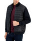 Фото #1 товара Men's Mixed-Media Quilted Full-Zip Bomber Jacket, Created for Macy's