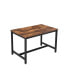 Фото #1 товара Modern Rustic Brown & Black Dining Table