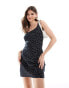 Фото #2 товара New Look mini slip dress in black spot