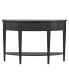 Modern Curved Console Table Sofa Table With 3 Drawers And 1 Shelf For Hallway, Entryway, Living Room