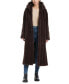 ფოტო #7 პროდუქტის Women's Hooded Faux-Fur Maxi Coat