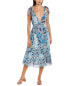 Celina Moon Tie-Shoulder Midi Dress Women's Blue S - фото #1