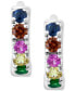 ფოტო #7 პროდუქტის EFFY® Emerald Small Huggie Hoop Earrings (1/4 ct. t.w.) in Sterling Silver (Also in Sapphire, Ruby & Multi-Gemstone), 0.33"