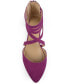 ფოტო #4 პროდუქტის Women's Marlee Strappy Pointed Toe Flats