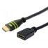 Фото #2 товара IC Intracom HDMI 4K 60Hz High Speed Anschlusskabel mit Ethernet M/F schwarz 0.2 - Digital/Display/Video - Network