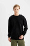 Boxy Fit Bisiklet Yaka Baskılı Sweatshirt C2207ax24sp