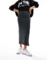 Фото #1 товара New Look rib midi skirt in grey