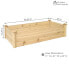 Фото #3 товара Wooden Fir Square Raised Garden Bed - 24 x 48.25 in - Natural