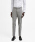 ფოტო #1 პროდუქტის Men's Stretch Fabric Super Slim-Fit Suit Pants