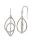 ფოტო #1 პროდუქტის Stainless Steel Polished Dangle Shepherd Hook Earrings